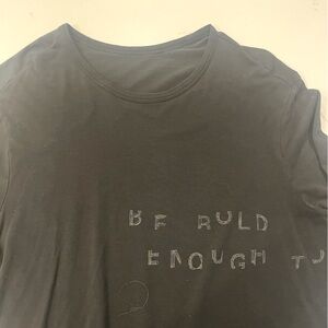 lululemon 5YR Basic are Long Sleeve - black (w/ text)